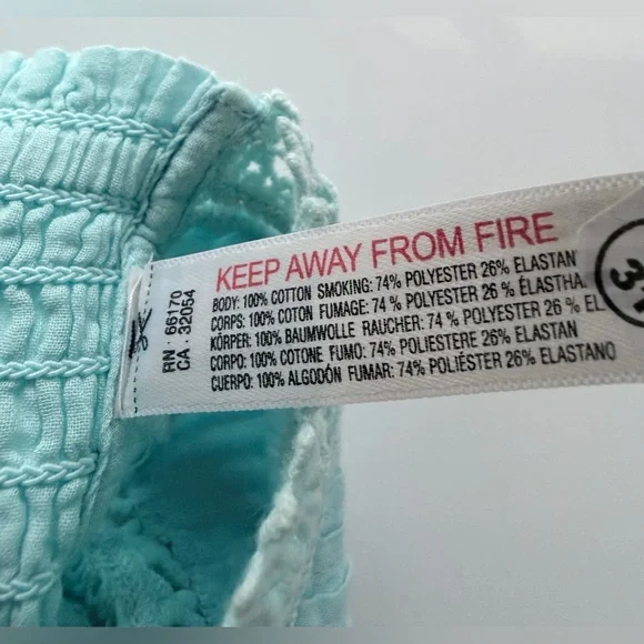 Free People Tallulah Bralette in Aqua-esque Blue smocked S - Picture 6 of 7